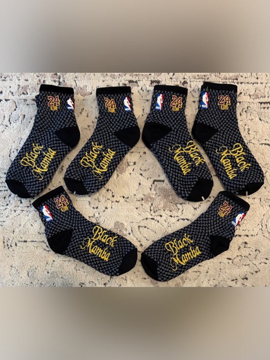 Other - LOT of 5 Pair of Socks NBA Kobe Bryant #24 Black Mamba Men’s Sz: Large